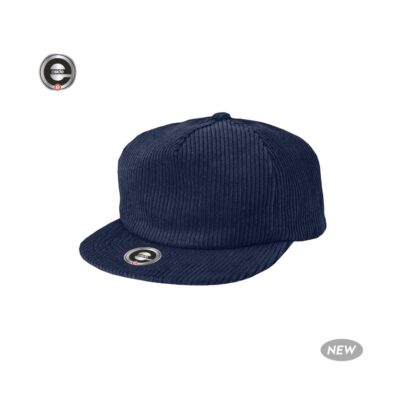 ESIDE HEADWEAR NAVY LIGHTLY STRUCTURED CORDUROY 5 PANEL SNAPBACK